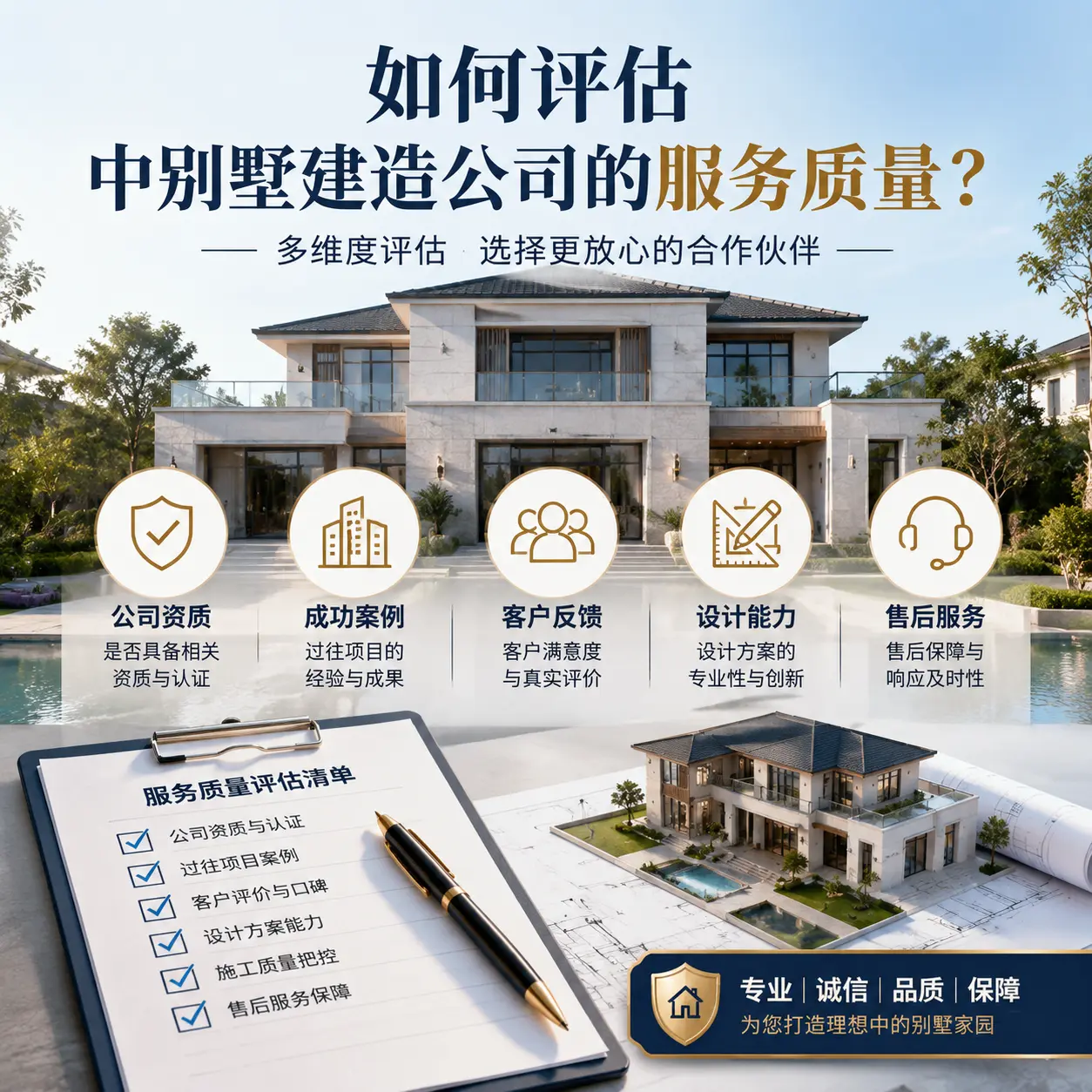 如何评估 海南 中别墅建造公司的服务质量？