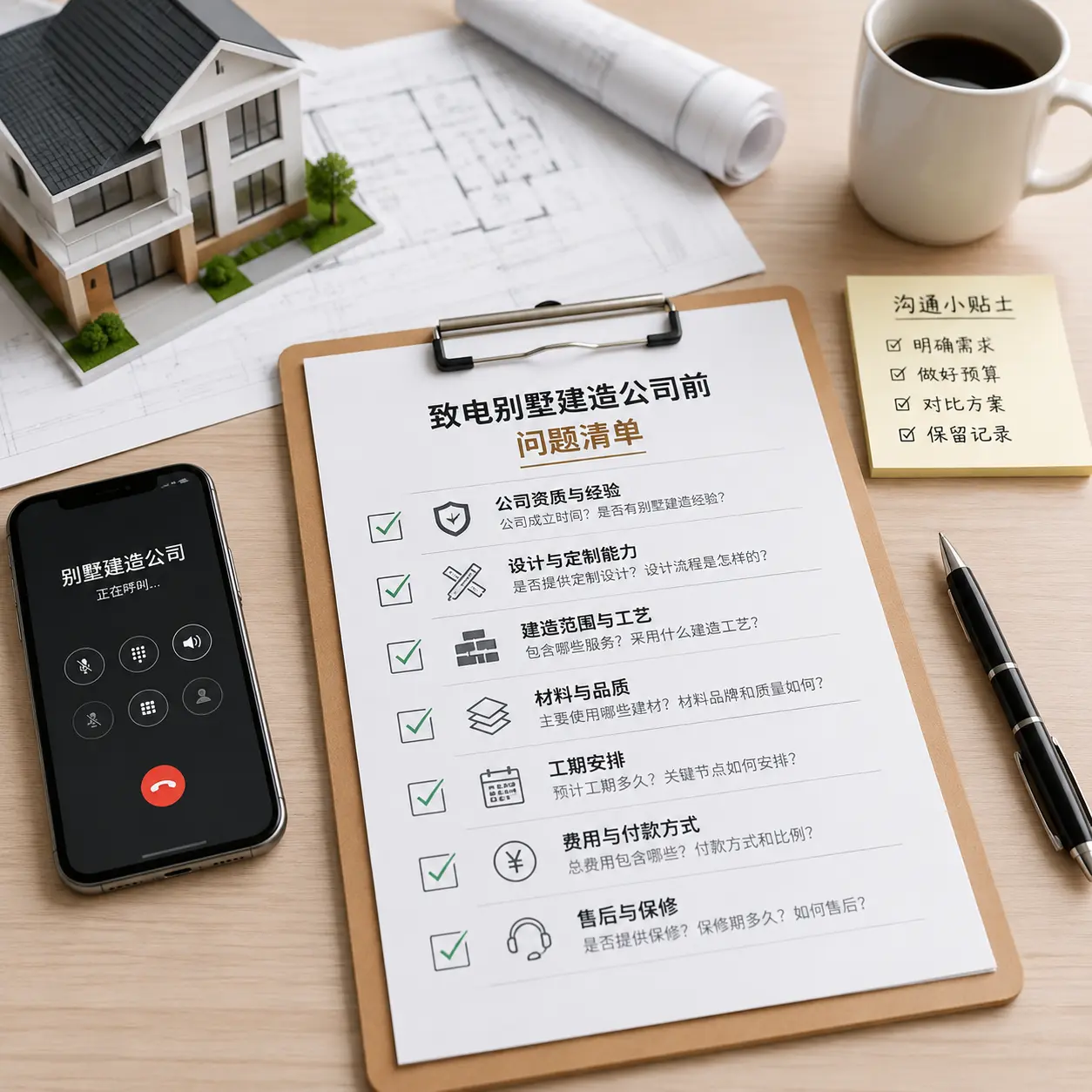 在海南拨打别墅建造公司电话前的准备工作