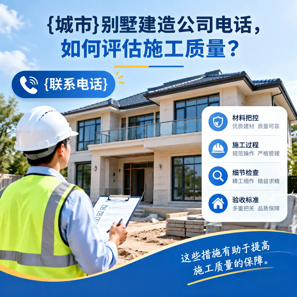 海南别墅建造公司电话，如何评估施工质量？
