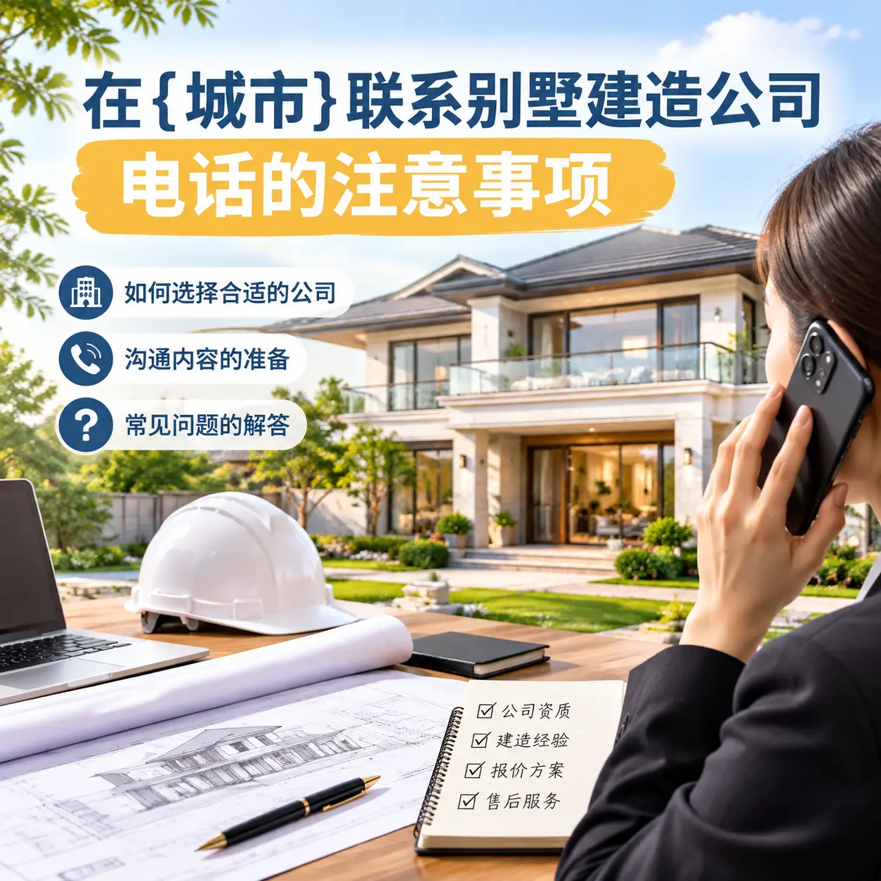 在海南联系别墅建造公司电话的注意事项